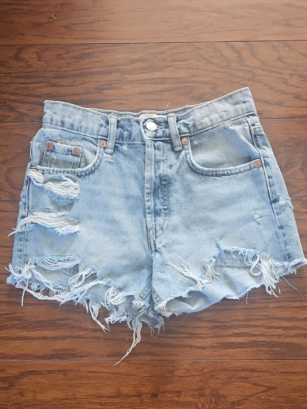 Zara Cutoff Distressed Jean Shorts  Size 0